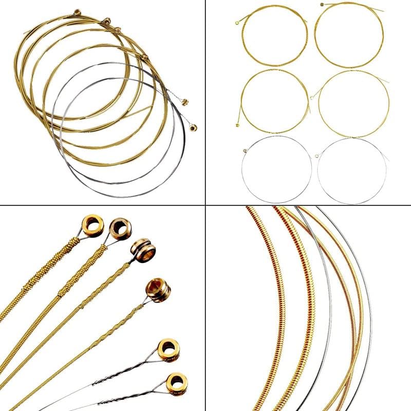 hanbangabc Acoustic Guitar Strings,3 Sets guitar strings acoustic 6 string set (Gold,Brass,Multicolor),with Guitar String Winder Guitar Kit,6 Pieces Celluloid Guitar Picks - Image 4